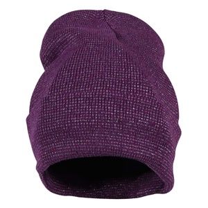 Fleece Lined Sparkle Beanie (with gloves) Purple